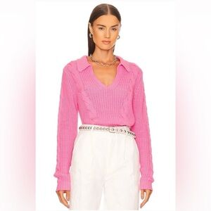 Revolve Central Park West Chelsea Polo Pink Sweater XS